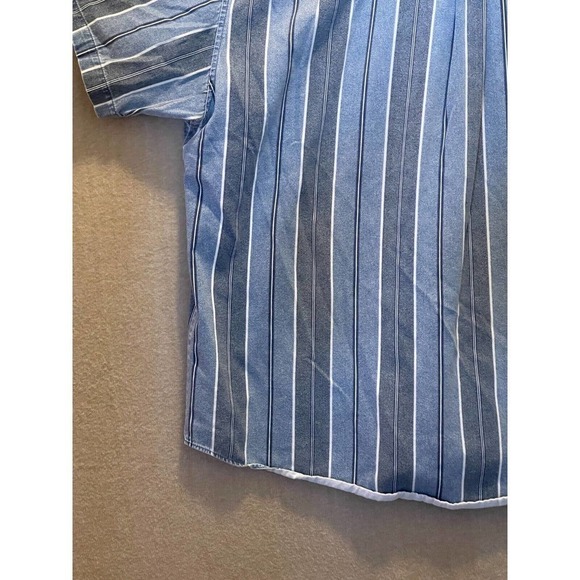 Faded Glory Shirt Men's 2XL Blue Striped Button Down - Picture 9 of 12